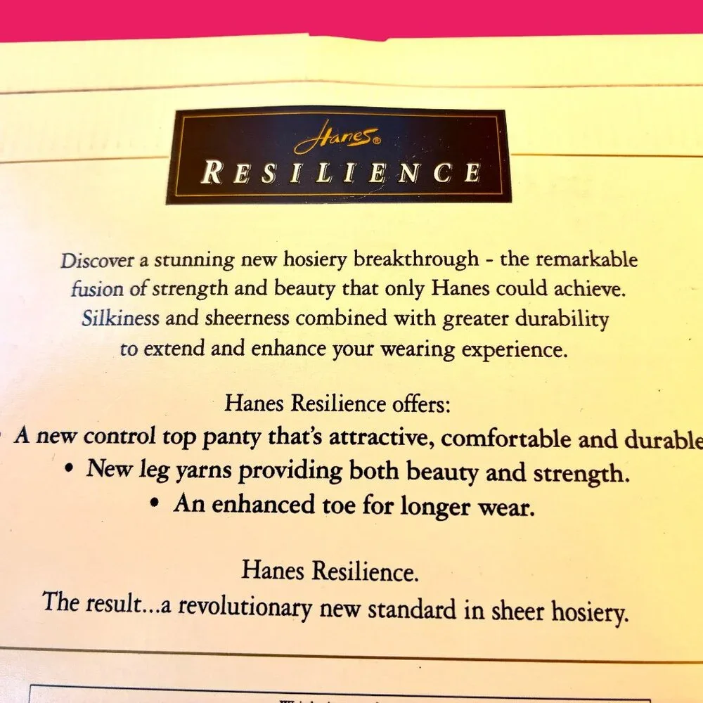 Hanes Silk Reflections + Resilience Pantyhose Control Top Putty & Charcoal sz EF